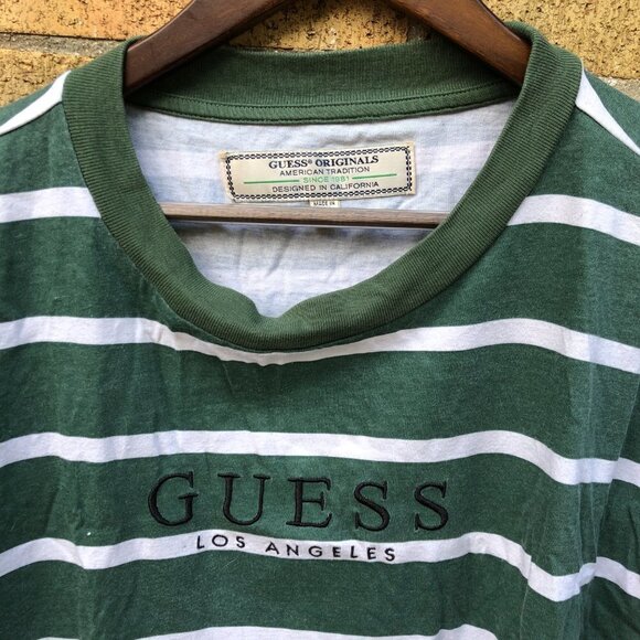 Striped Guess Shirt Green - Picture 2 of 3